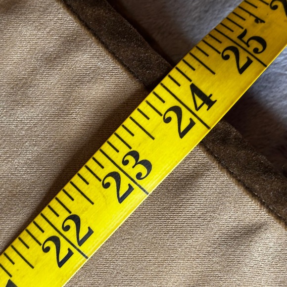 Suede Vest with Floral Embroidery Sleeveless Brown Trimmed Button Down Top - Picture 13 of 14